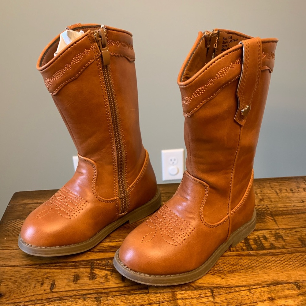 Laura Ashley Girls' Cowgirl Boots, size 7 toddler NEW IN BOX